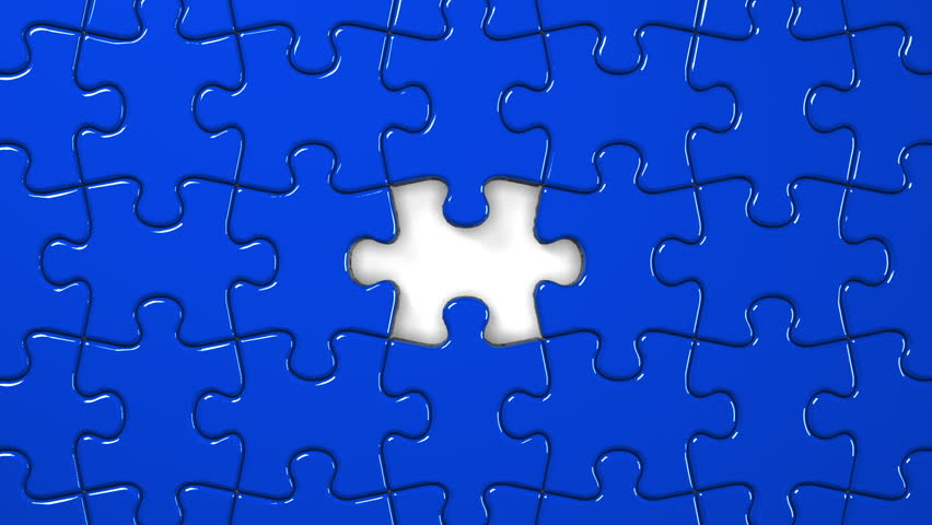 Blue Jigsaw Puzzle. Stock Footage Video 10853183 - Shutterstock