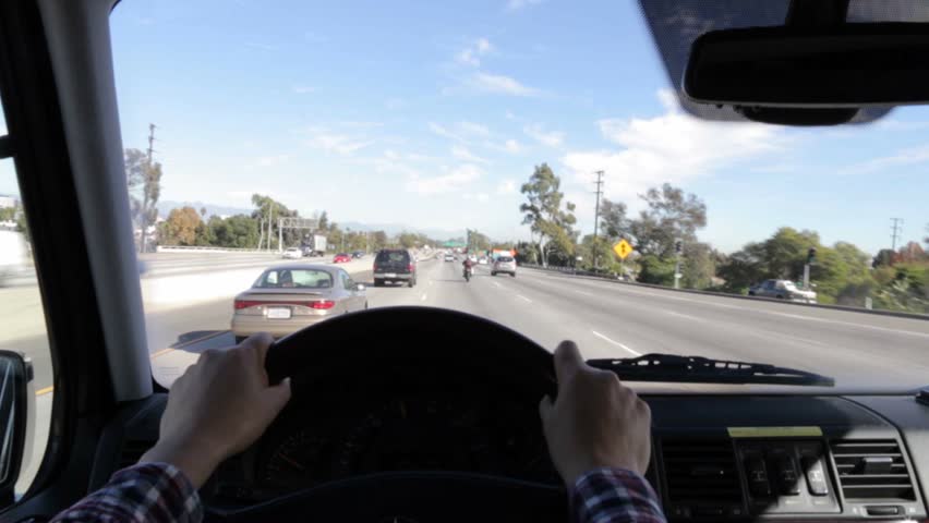 Car Driving Animation POV Driver Making A Phone Call Stock Footage