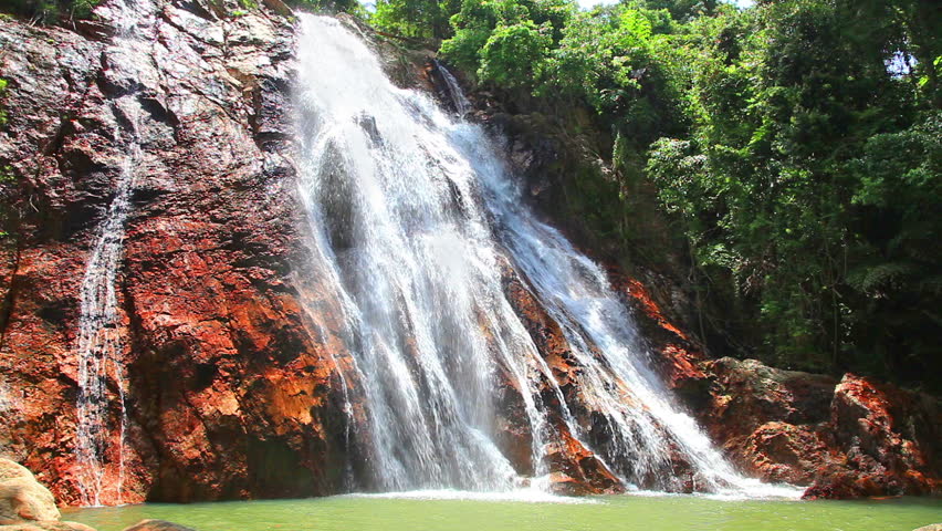 Na Muang 1 Waterfall, Koh Samui, Thailand Stock Footage Video 1175194 ...