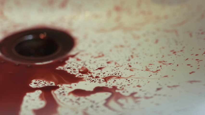 Blood Going Down Sink Hole Stock Footage Video 13369352 Shutterstock