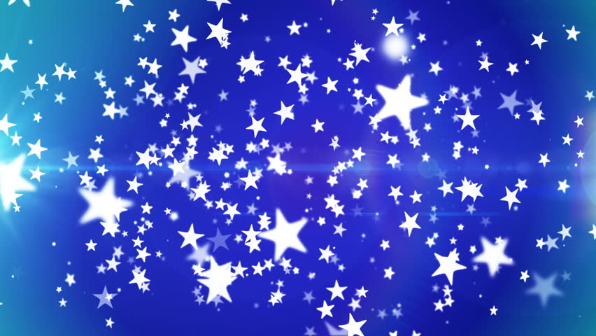 White Stars Continuously Fall Against A Blue Background Stock Footage Video 6453509 - Shutterstock