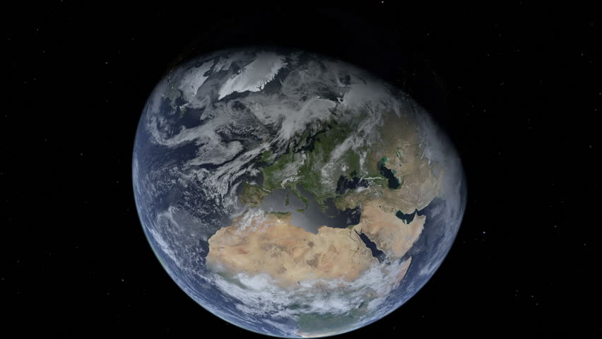 Map Of The World Zoom In And Out Realistic Realistic 3D earth zooming out of europe into space - HD stock footage clip