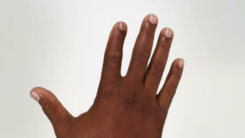 Suns Rays Through Fingers Of Male Hand Slow Motion Stock Footage