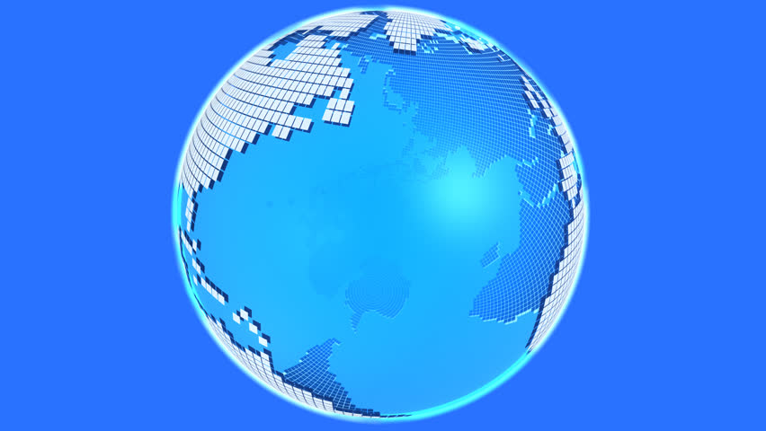 Transparent Spinning Earth With Suggested Longitude And Latitude Lines