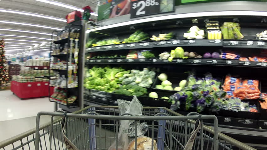 EPHRAM, UT - DEC 13 - Consumers purchase goods at Walmart during the 