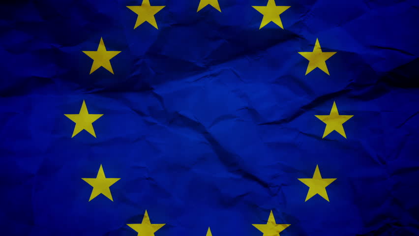 European Union Flag 3d Stars Loop (pal). Animation Of A Stylized 3d Eu 