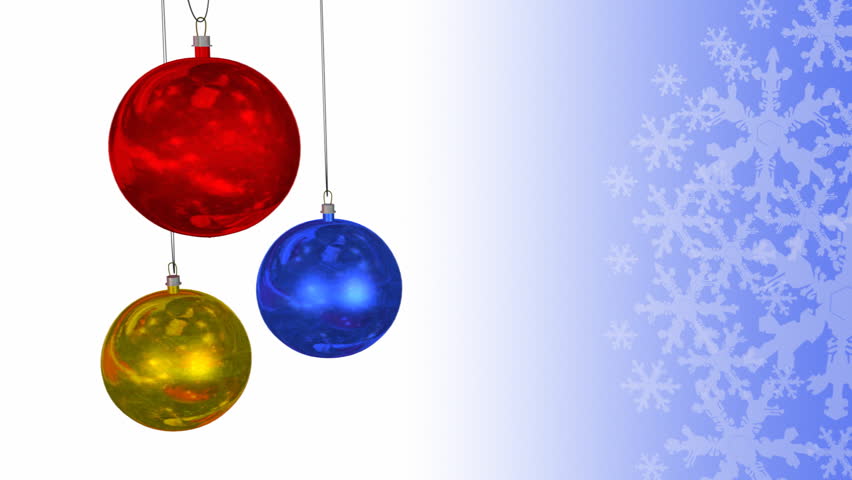 christmas spheres dangling animation hd three colorful christmas spheres dangling animation hd three colorful