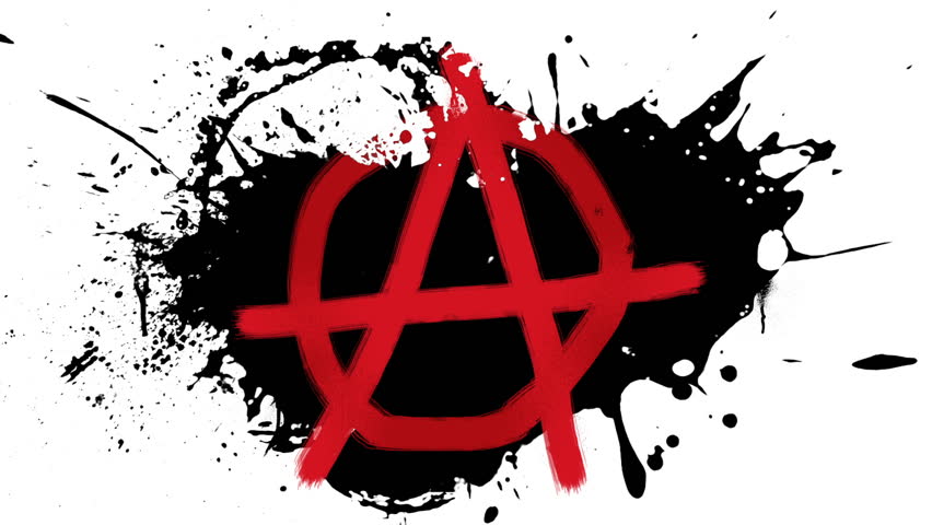 Anarchy Symbol On Wooden Wound Stock Footage Video 1770200