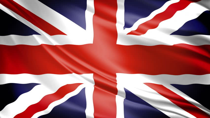 United Kingdom Flag: UK's Union Jack Waving. 1080p Stock Footage Video