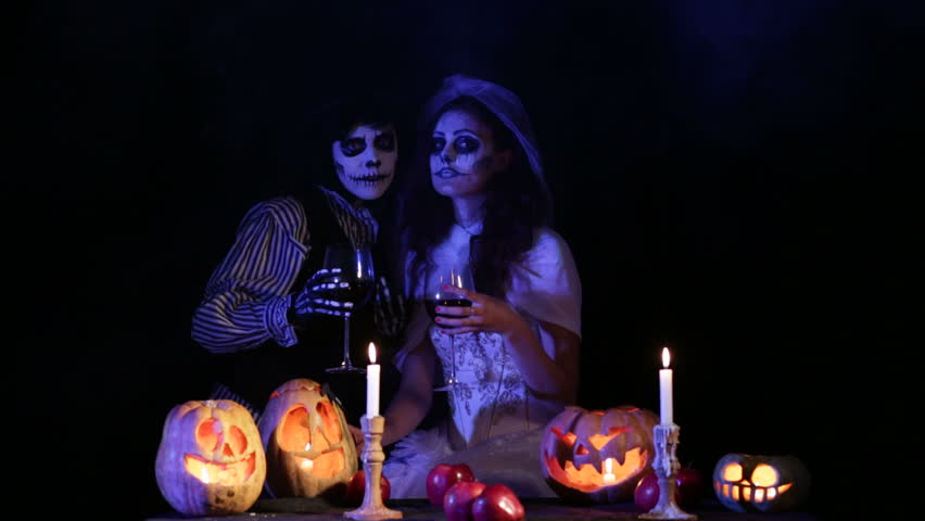 jack and bride say happy halloween to the camera hd stock footage clip - Pictures That Say Happy Halloween jack and bride say happy halloween to the camera hd stock footage clip - Pictures That Say Happy Halloween