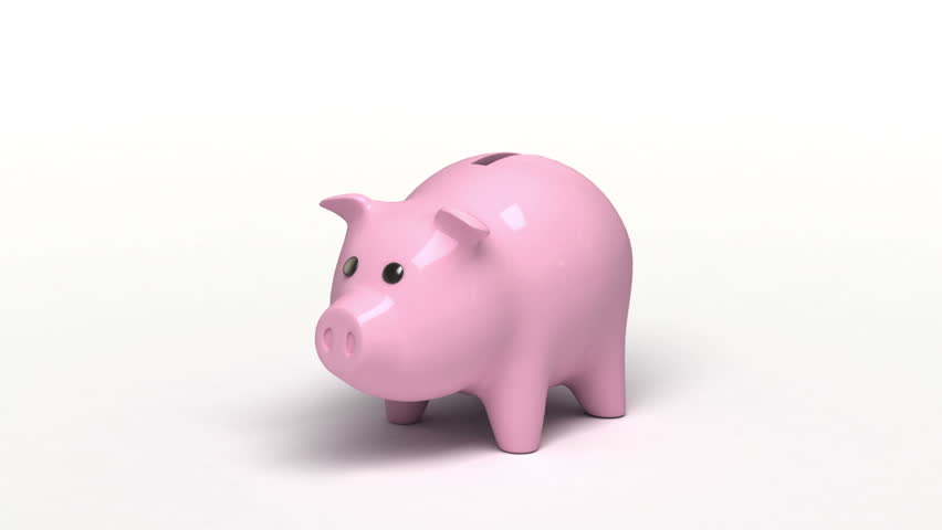 Piggy Bank, 3d Animation With A Sound Stock Footage Video 3715169 