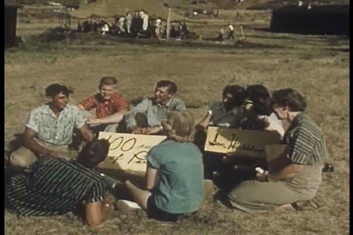 1950s Things To Do At Summer Camp Stock Footage Video 3930032 