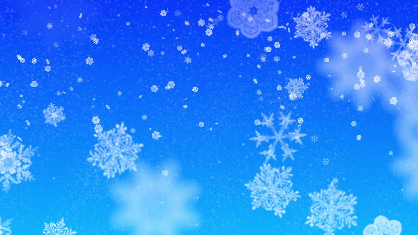 Snowflakes Are Falling Against A Blue Frosty Background Stock Footage Video 2897290 - Shutterstock