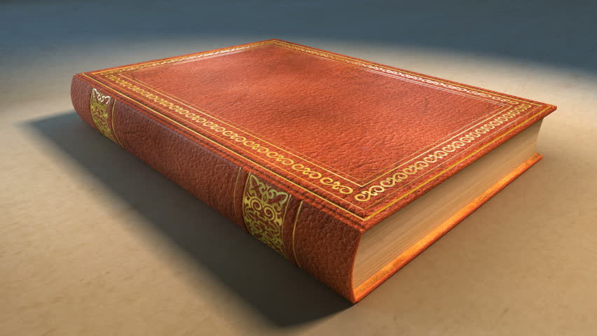 Animation Of A Book Opening, Turns Several Pages And Works As A