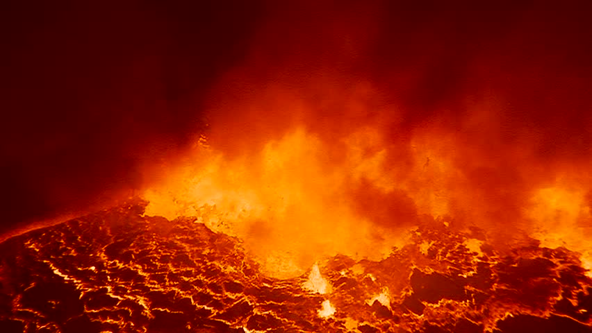 The Spectacular Nyiragongo Volcano Erupts At Night In The Democratic 
