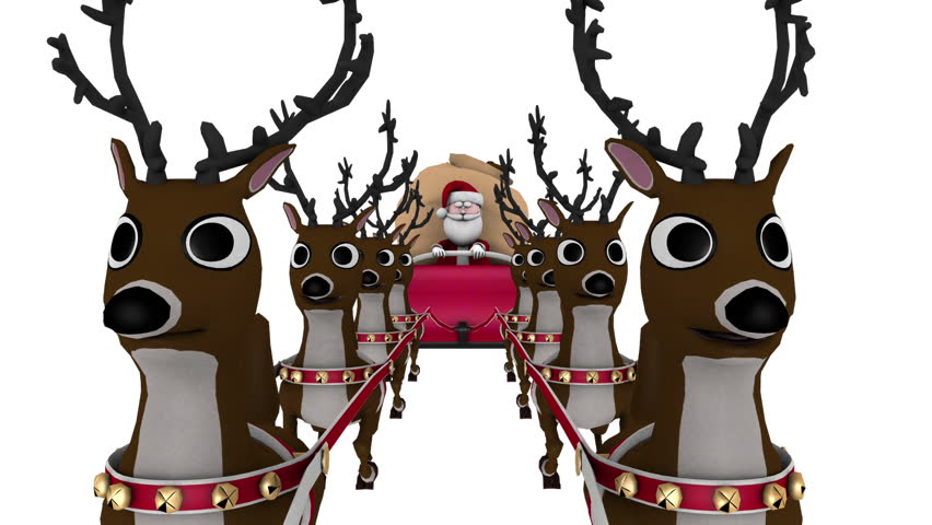 Santa Claus And Reindeer Stock Footage Video 4938026 - Shutterstock