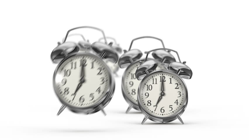 Bouncing Alarm Clock. 3D Animation. Alpha Channel ...