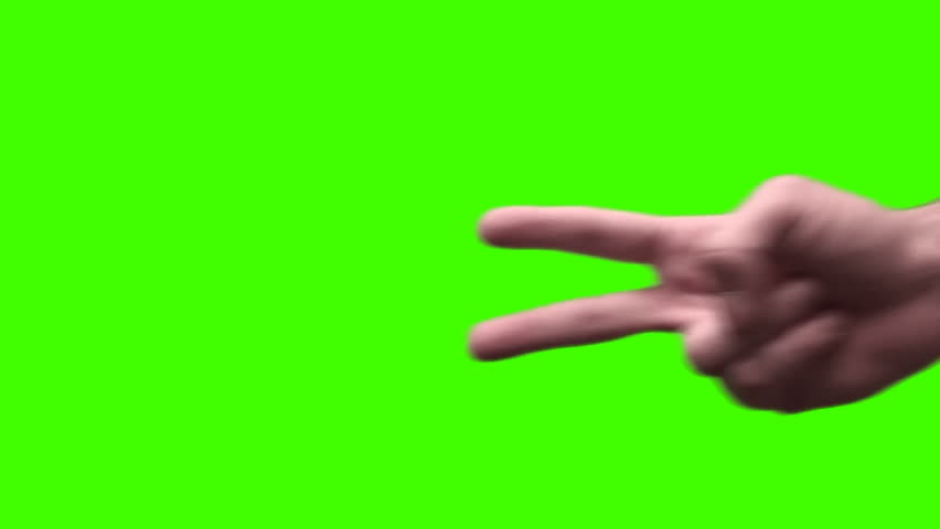 peace-sign-sideways-green-screen-stock-footage-video-535018