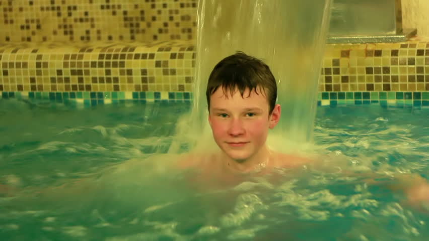 Teenager In A Small Indoor Pool In The Sauna Stock Footage Video 5561735 Shutterstock