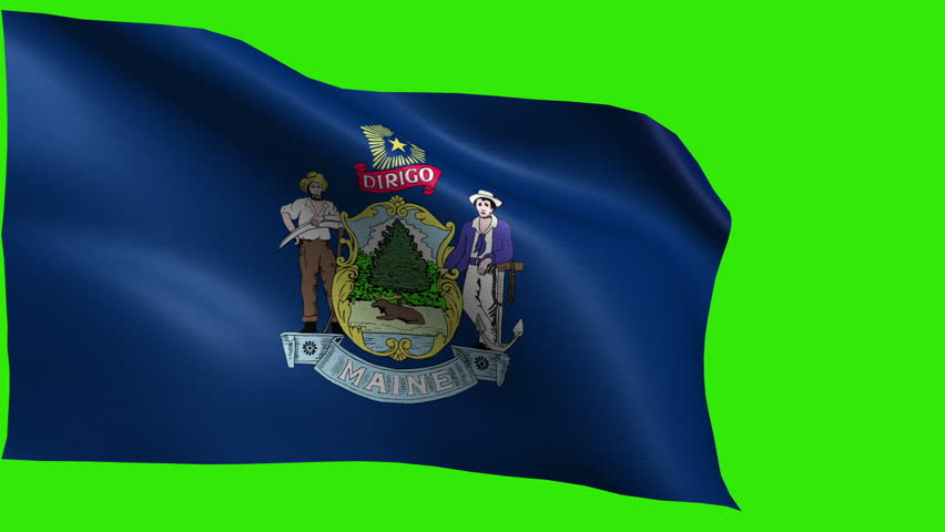 State Of The United States Of America, Usa State, Flag Of Maine Me 