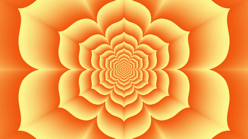 Tantric Swadhisthana Chakra Orange Lotos Sexual Chakra Optical Visual Looping Illusion 