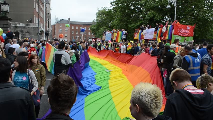 DUBLIN, IRELAND - JUNE 2013. Annual Dublin Gay Pride Parade Along OÂ ...