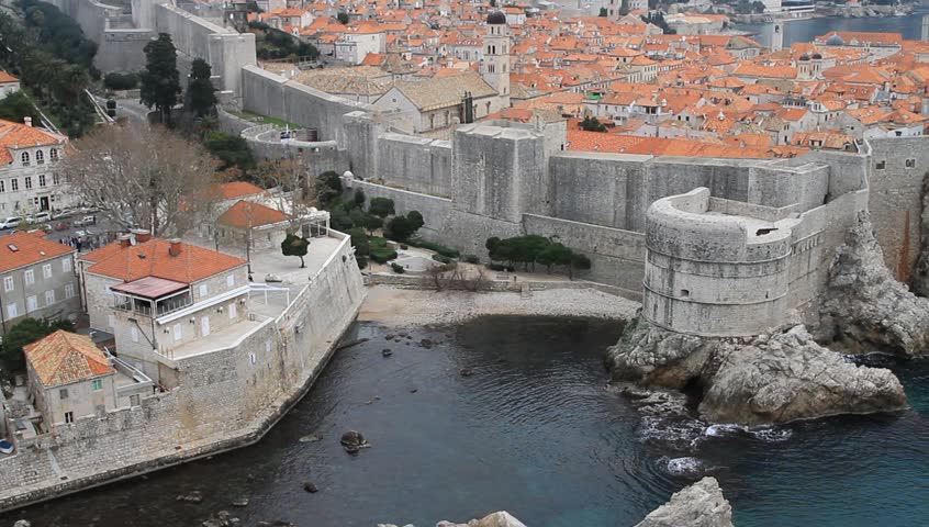 Old City Castle Of Dubrovnik, Croatia Stock Footage Video 7438840