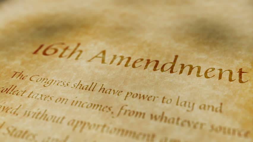 Scrolling Text On An Old Paper Background Of The Contents Of The 1st Amendment To The United