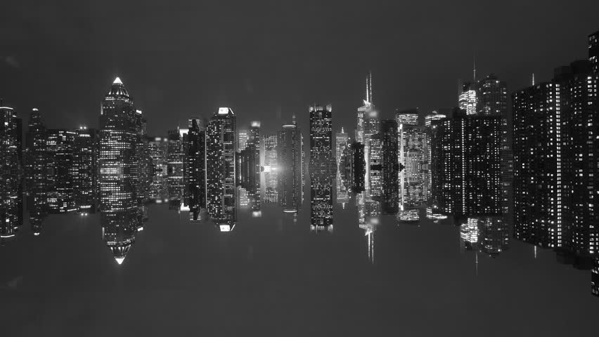 Black And White Background Of Cityscape Skyline Panorama ...