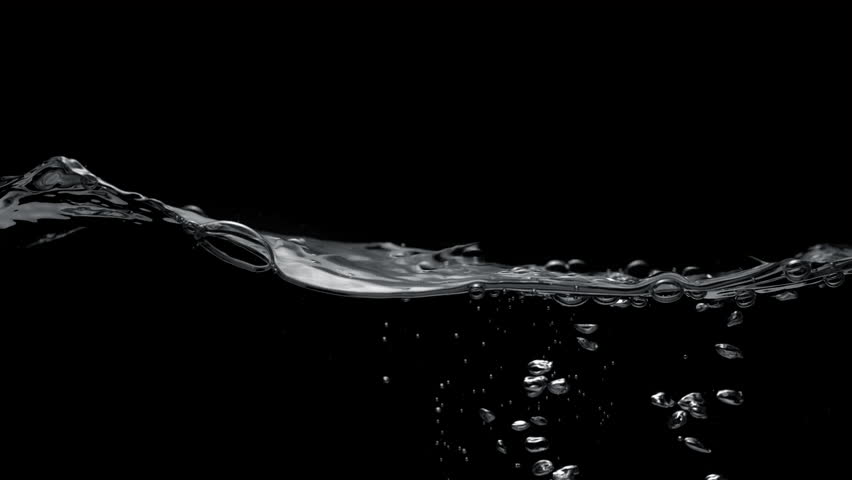 Water Splash On Black Background, Slow Motion Stock Footage Video 4594352 - Shutterstock