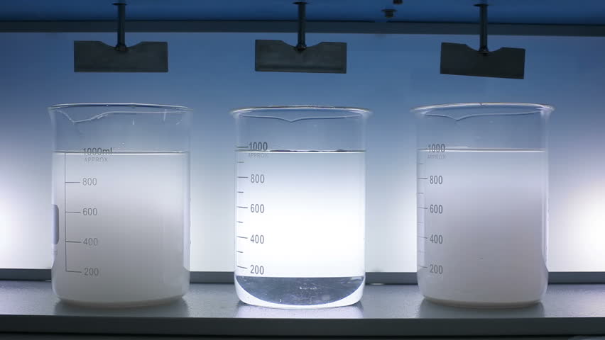 Flocculation Experiment Precipitation. Mixing Reagent With Laboratory ...