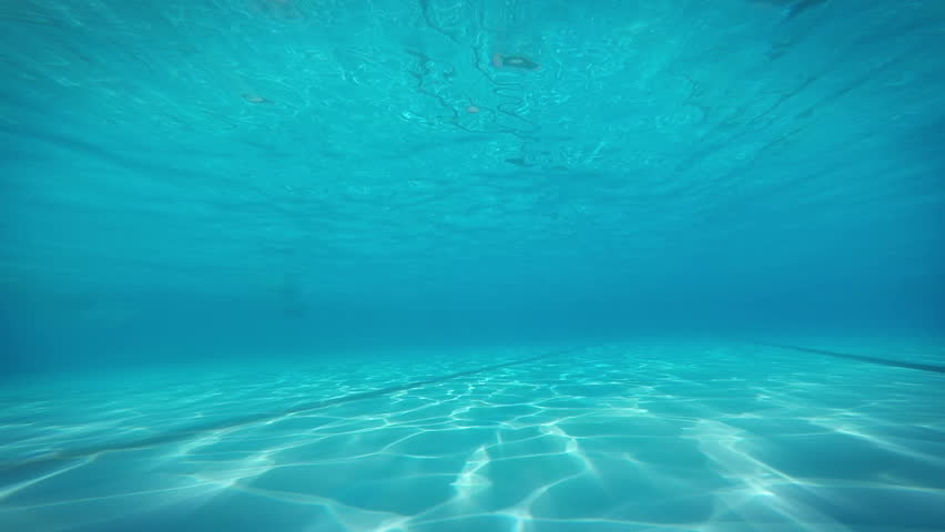 Underwater View Of Bottom Of Pure Outdoor Pool With Tiles Stock Footage ...