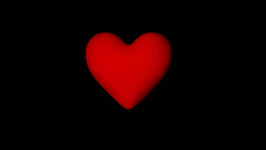 High Definition. A Broken Heart Animation On Black Background. Stock ...