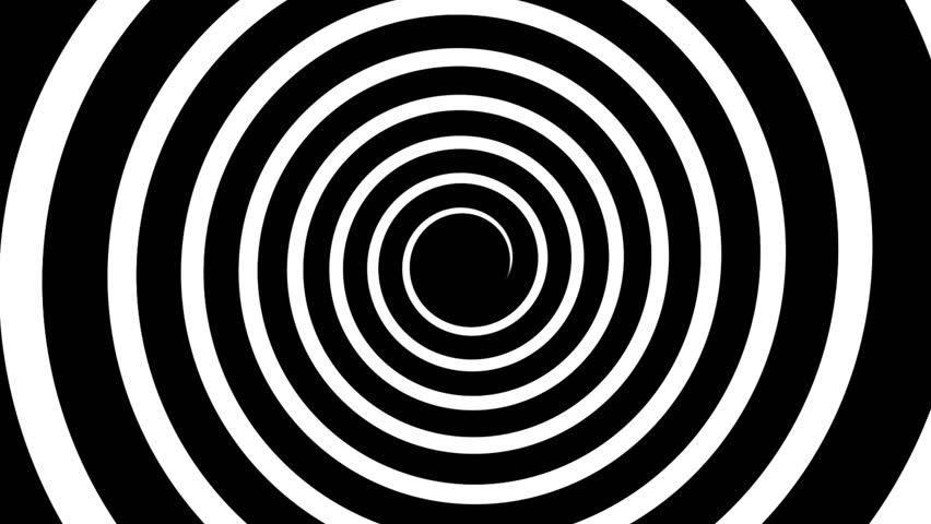 Black And White Hypnotic Rotating Spiral Stock Footage Video 6303251 ...