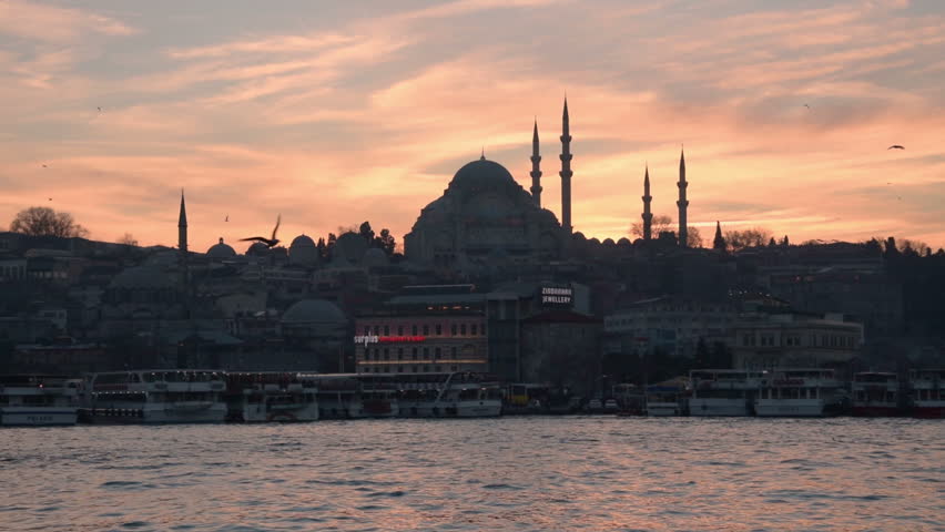 ISTANBUL, TURKEY - JANUARY 18, 2014: A Passenger Boat Departs From ...