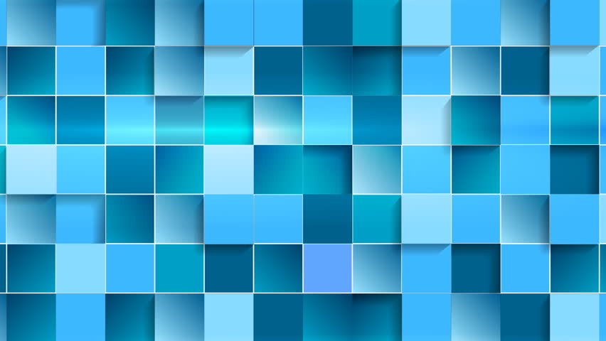 Bright Blue Squares Geometric Tech Background. Video Animation HD ...