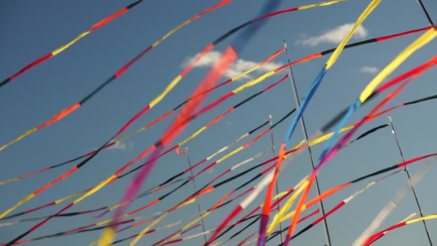 Colored Ribbon In The Wind Stock Footage Video 8517841 - Shutterstock