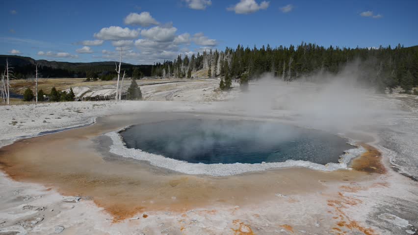 Volcanic Landscape With Geothermal Activity In The Wildlife Rich Land ...