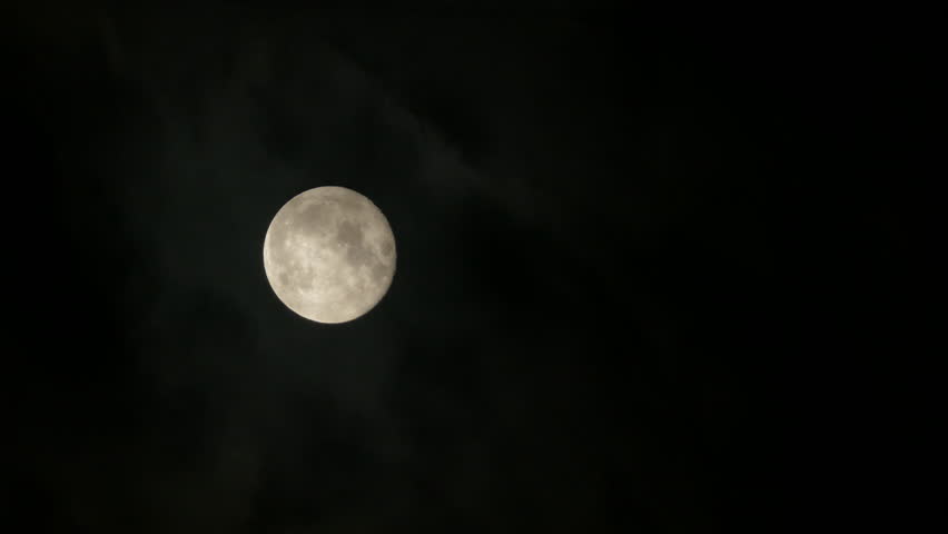 Time Lapse Of Moon. Full Moon Night. Mystical Horror Nightmare. Spooky ...