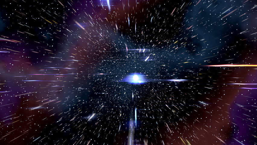 Space Warp Speed Hyperspace Journey Through Starfield Nebula Loop 4K ...