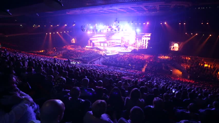 MOSCOW, RUSSIA - NOVEMBER 14, 2015: Huge Concert Hall With Lots Of ...