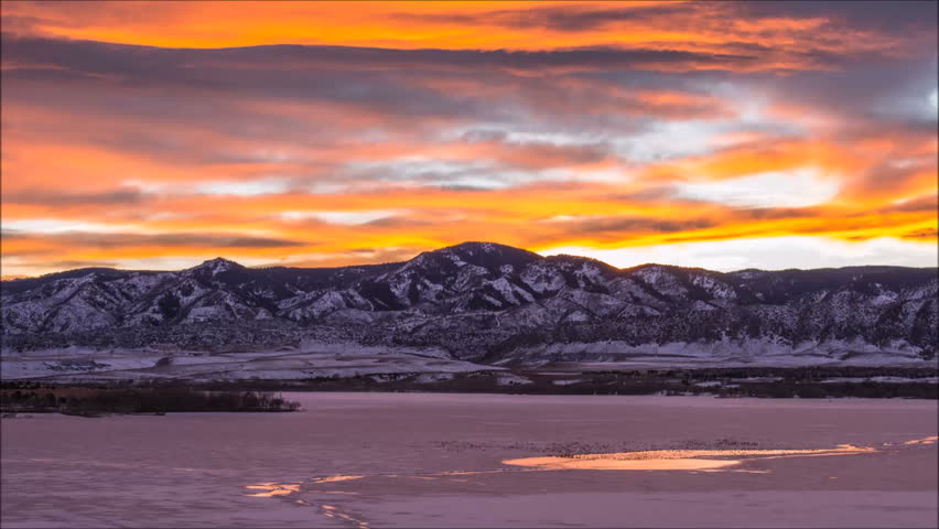 Sunset In The Colorado Rocky Mountains Timelapse Stock Footage Video ...