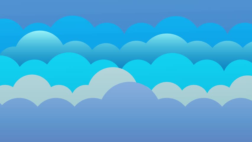 Blue Floating Clouds ,cartoon Background Stock Footage Video 14184743 ...