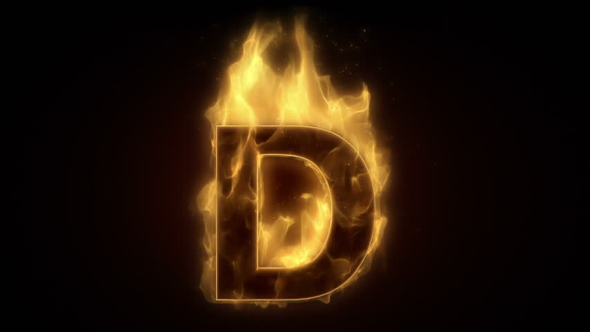Letter D On Fire Stock Footage Video 1034758 - Shutterstock