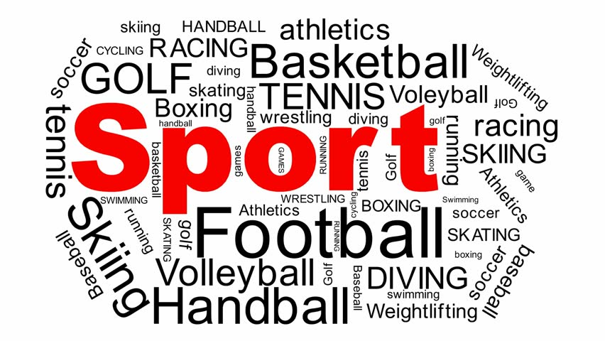 Sport Headlines Words On Background Animation Stock Footage Video ...