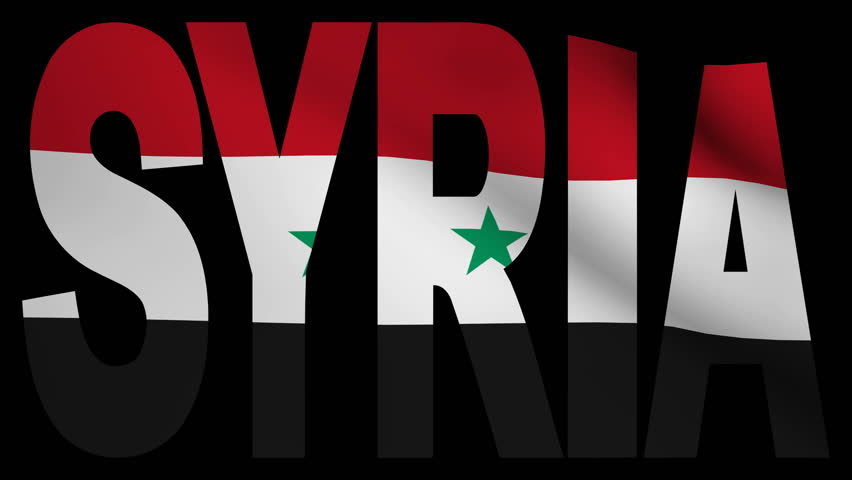 Syria Text With Fluttering Flag Animation Stock Footage Video 2557742 ...