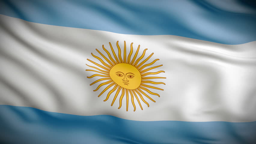 Flag Of Argentina Beautiful 3d Animation Of The Argentina Flag In Loop ...