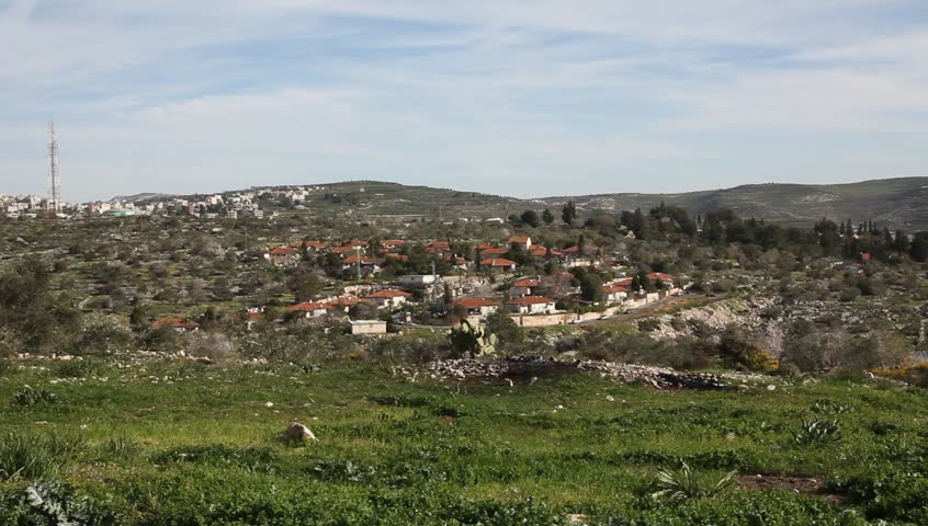 Jewish Settlement Kedumim And Arab Village Jit. Demonstrates The ...