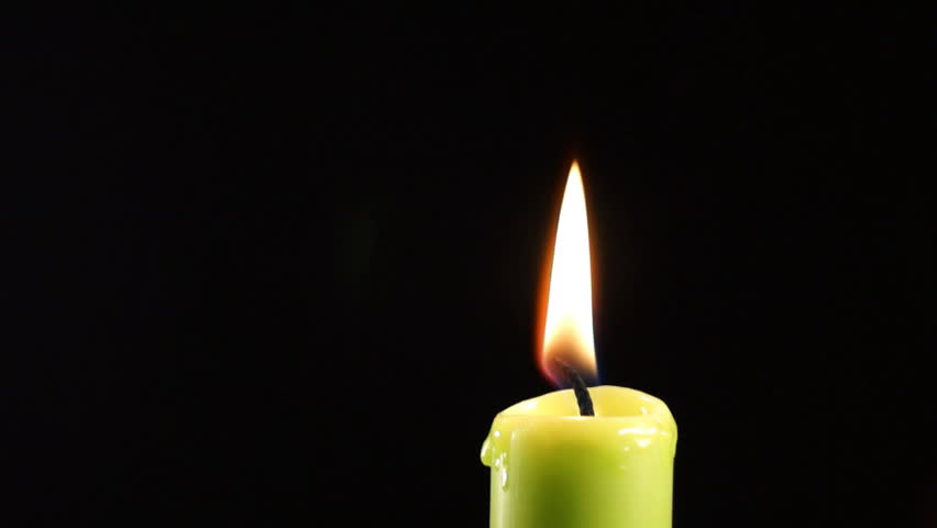 Green Candle Flickering With The Wind Stock Footage Video 2837080 ...