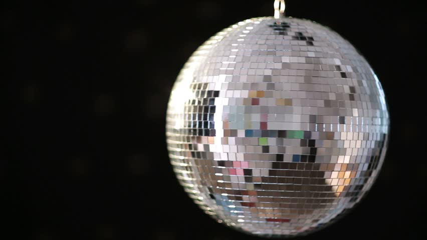 Shiny Disco Ball Revolving On Black Background Stock Footage Video ...